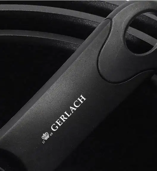 GERLACH SMART 994 Komplet 3 garnków 16/18/20 cm z odpinaną rączką + patelnie Smart 20, 24, 28 cm +pokrywka silikonowa 24/26/28 cm 