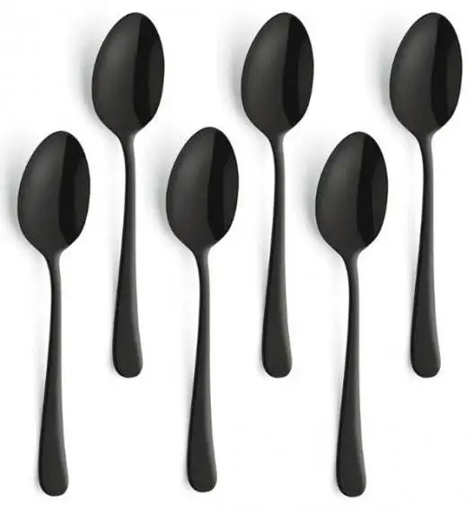 WYPRZEDAŻ! AMEFA AUSTIN VINTAGE Sztućce UE 6 x łyżeczka do kawy w pudełku RETRO STYL / czarne / wieczysta gwarancja