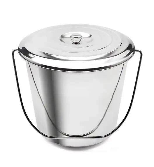 TADAR Wiadro gastronomiczne ze stali nierdzewnej z pokrywką 12 l