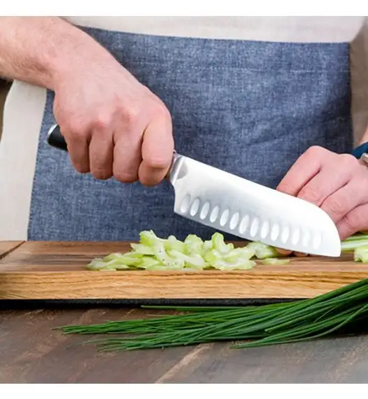 GERLACH LOFT Komplet 5 noży w bloku + Gerlach Natur Tasak z deską do ziół + komplet desek dębowych