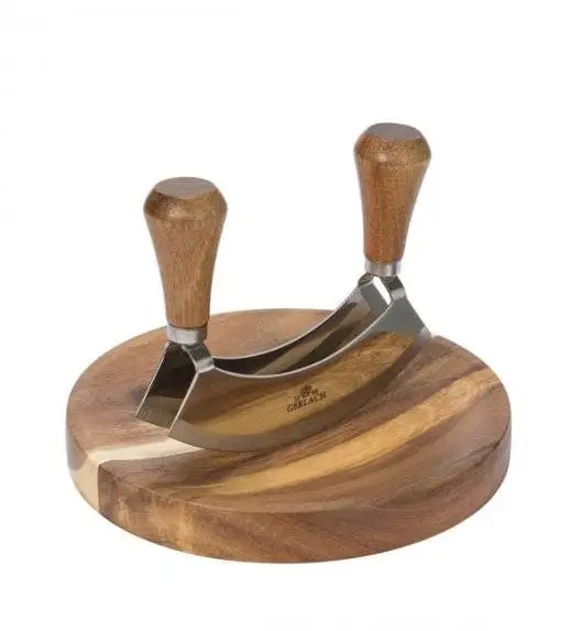 GERLACH SMART GRANIT Komplet 5 noży w bloku + Tasak do ziół z deską 