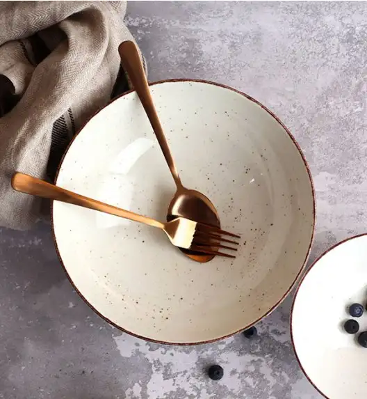 LUBIANA BOSS 6630U Komplet 4 dodatków / budyniowy / porcelana ręcznie malowana