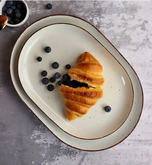 LUBIANA BOSS 6630U Komplet 4 dodatków / budyniowy / porcelana ręcznie malowana