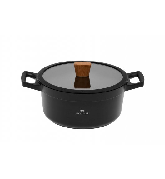 GERLACH NATUR Garnek 4,5 L z pokrywką 24 cm / 2 elementy / powłoka ILAG Xera Dur 2 Ceramic  / indukcja 