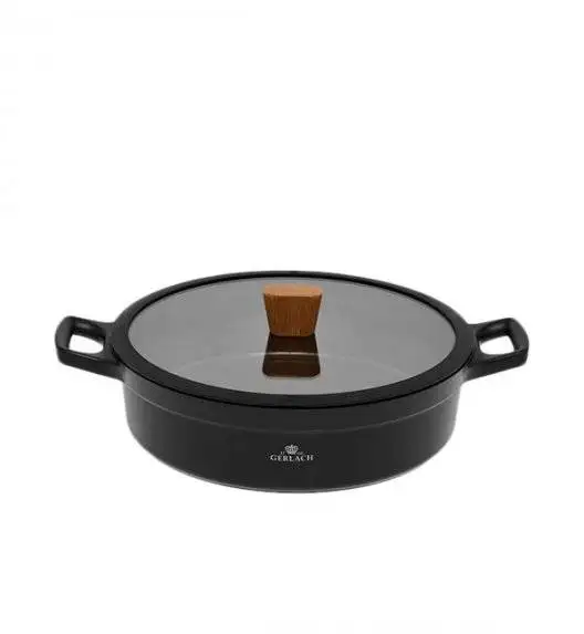 GERLACH NATUR Komplet Garnek 4,2 L z pokrywką 28 cm + Patelnia Natur 28 cm / powłoka ILAG Xera Dur 2 Ceramic  / indukcja 