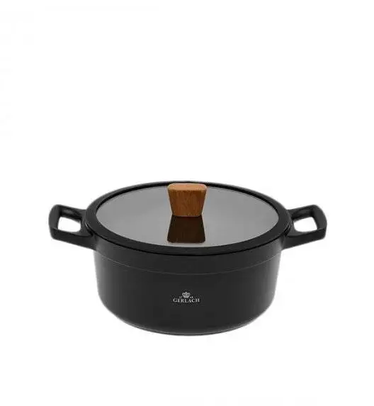 GERLACH NATUR Komplet Garnek 4,5 L z pokrywką 24 cm + Patelnia Natur 24 cm / powłoka ILAG Xera Dur 2 Ceramic  / indukcja 