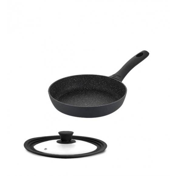 GERLACH GRANITEX Patelnia z powłoką ceramiczną ILAG Xera Dur 2® 20 cm + pokrywka / aluminium