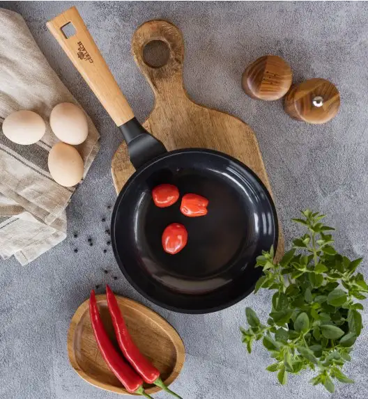 GERLACH NATUR EVO Komplet patelni 20, 24, 28 cm z powłoką ceramiczną ILAG® Non-Stick + pokrywki