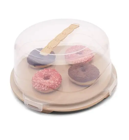 TADAR Okrągły pojemnik na ciasto z pokrywą 35 x 16 cm / MIX KOLORÓW