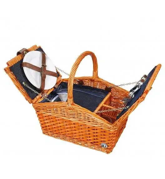 CILIO SALERNO Kosz piknikowy dla 2 osób z wyposażeniem / wiklina