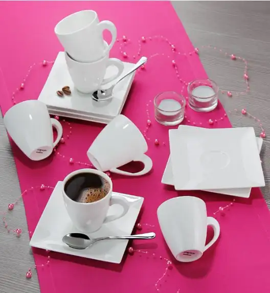 AMBITION PORTO Serwis kawowy 24 elementy dla 12 osób / Porcelana