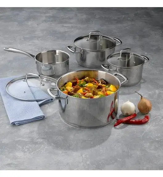 KELA FLAVORIA Komplet garnków z pokrywkami 7 el / indukcja