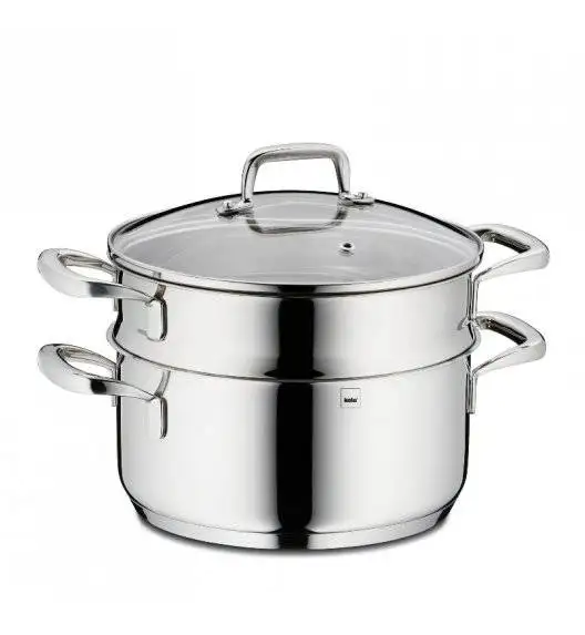 KELA FLAVORIA Stalowy garnek 2,4 l z wkładem do gotowania na parze / indukcja