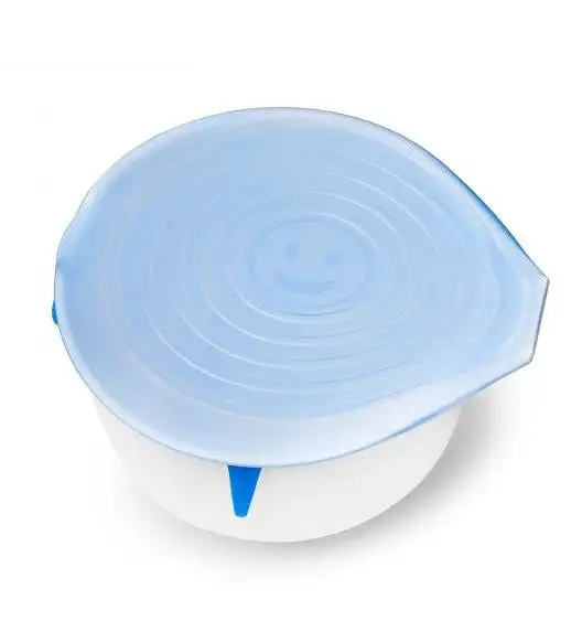 TADAR SILICO Zestaw 6 silikonowych pokrywek / niebieskie