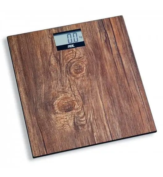 ADE HOLLY Waga łazienkowa 30 x 30 cm / drewniany wzór 