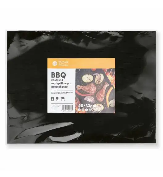 TADAR BBQ Zestaw 3 mat grillowych 40 x 33 cm