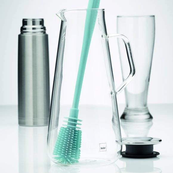 KELA SUSA Silikonowa szczoteczka do mycia karafek, butelek / miętowa, 31 cm