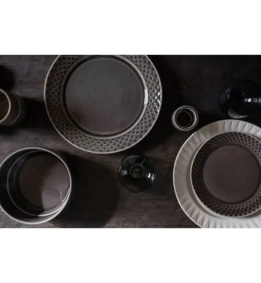 SAGAFORM COFFEE Talerz deserowy 20 cm szary / ceramika