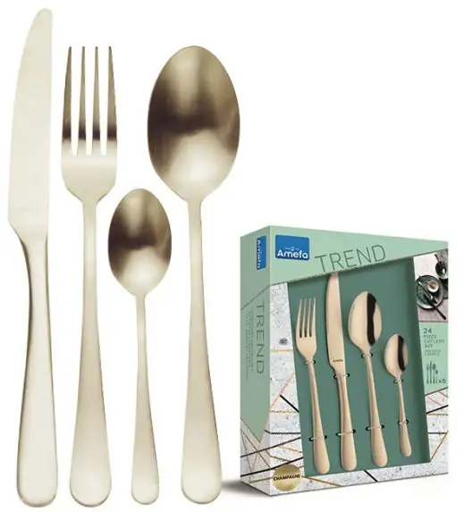 AMEFA AUSTIN VINTAGE Sztućce UE 24 el pudełko / 6 os RETRO STYL / szampańskie / wieczysta gwarancja