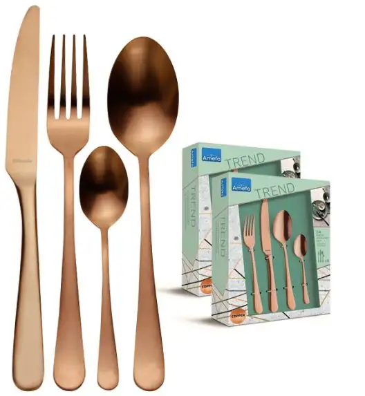 AMEFA AUSTIN VINTAGE Sztućce UE 48 el pudełko / 12 os RETRO STYL / miedziane / wieczysta gwarancja