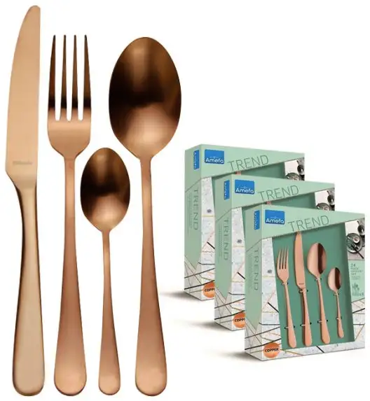 AMEFA AUSTIN VINTAGE Sztućce UE 72 el pudełko / 18 os RETRO STYL / miedziane / wieczysta gwarancja