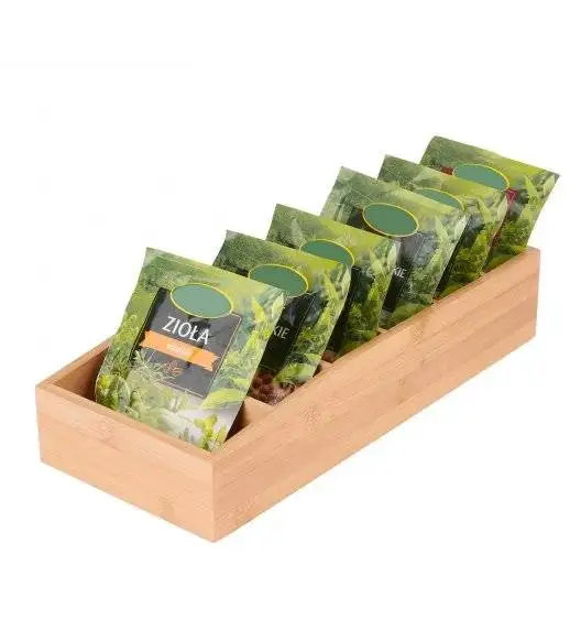 KONIGHOFFER Bambusowy organizer na przyprawy / 6 przegródek