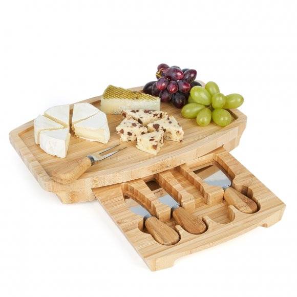 STARKE PRO Deska do sera z 4 akcesoriami do krojenia serów / 32 x 19 x 4,5 cm