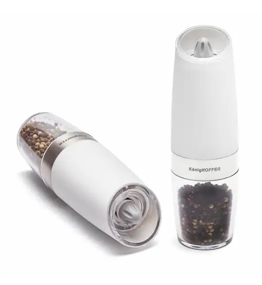 KONIGHOFFER LUCA WHITE Młynek do pieprzu elektryczno-grawitacyjny / biały
