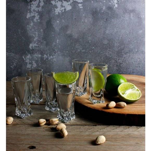 BOHEMIA QUADRO Komplet 12 kieliszków do wódki / szkło kryształowe / CR2A500