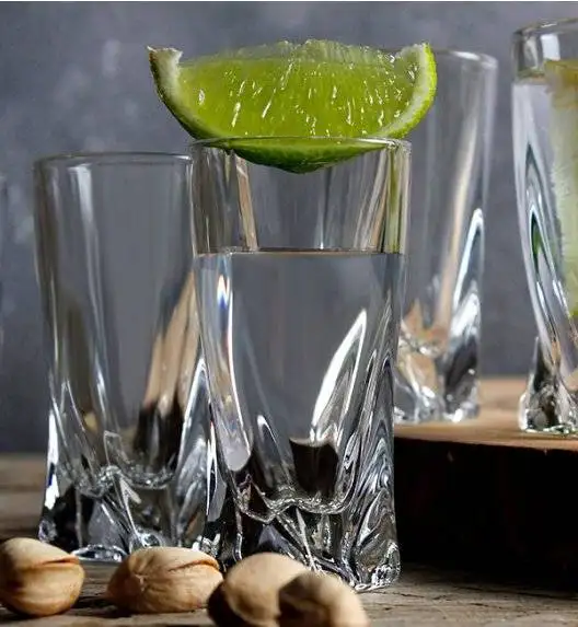 BOHEMIA QUADRO Komplet 12 kieliszków do wódki / szkło kryształowe / CR2A500