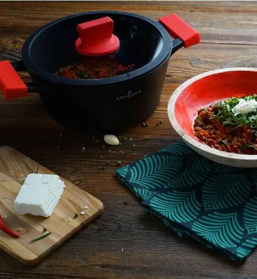 ZWIEGER OBSIDIAN Komplet Garnki 6 el z pokrywkami 5,5l/ 3,5l/ 2l +rondel / GREBLON C3+