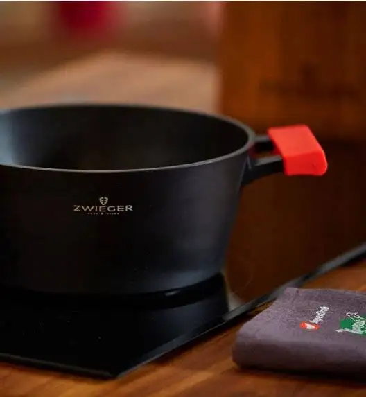 ZWIEGER OBSIDIAN Komplet Garnki 6 el z pokrywkami 5,5l/ 3,5l/ 2l +rondel / GREBLON C3+