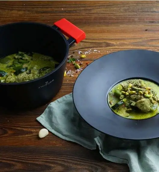 ZWIEGER OBSIDIAN Komplet Garnki 6 el z pokrywkami 5,5l/ 3,5l/ 2l +rondel +patelnia 20, 24, 28 cm / GREBLON