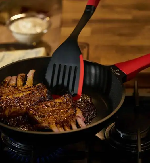 ZWIEGER OBSIDIAN Komplet Garnki 6 el z pokrywkami 5,5l/ 3,5l/ 2l +patelnia 20, 24, 28 cm / GREBLON