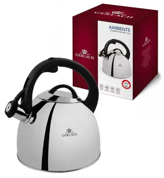 GERLACH AMBIENTE Czajnik 2,8 L ze stali nierdzewnej w połysku /  indukcja 