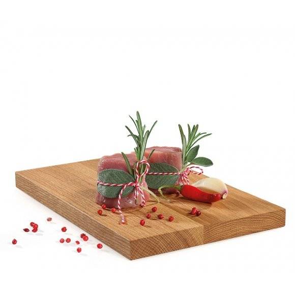 ZASSENHAUS Deska do krojenia z drewna dębowego / 26 x 17 x 2 cm