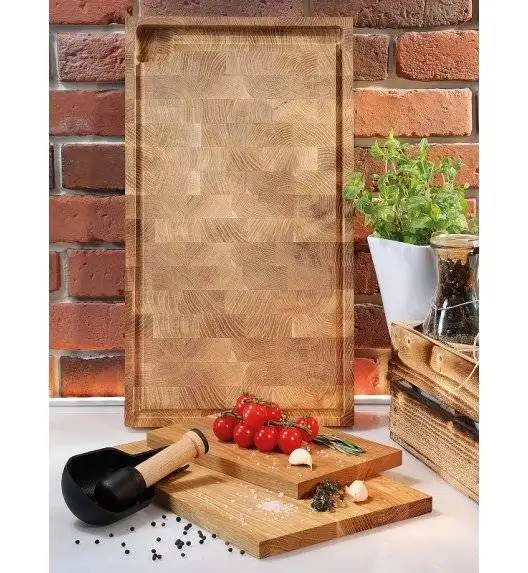 ZASSENHAUS Blok do siekania typu end grain, drewno dębowe / 54 x 30 x 4 cm