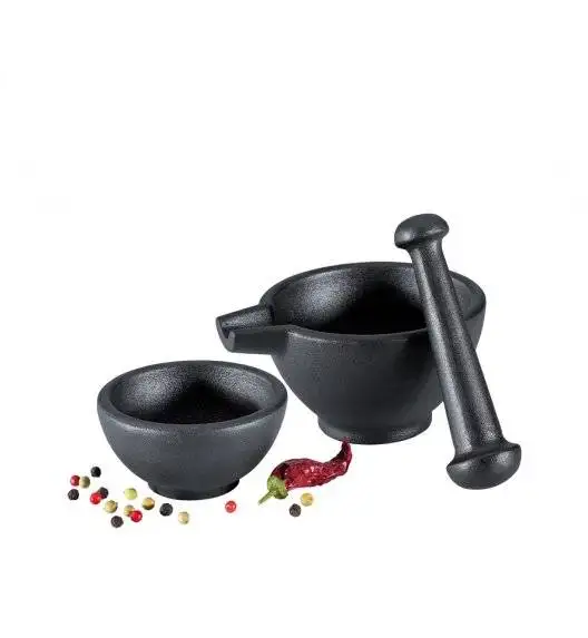 ZASSENHAUS Moździerz żeliwny + miseczka / 10 cm / 8,5 cm