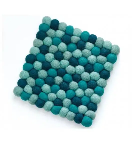 CILIO LANA AZZURRO Podkładka pod gorące naczynia / owcza wełna / niebieska