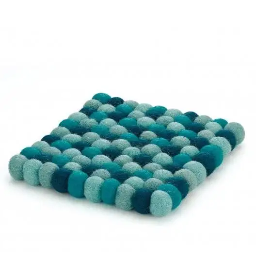 CILIO LANA AZZURRO Podkładka pod gorące naczynia / owcza wełna / niebieska