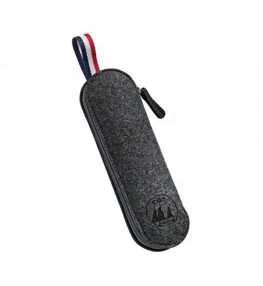 CILIO VIAGGIO Zestaw sztućców w etui / 3 elementy / czarne