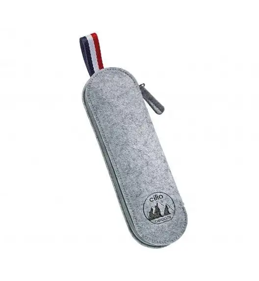 CILIO VIAGGIO Zestaw sztućców w etui / 3 elementy / szare