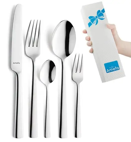 AMEFA BLISS Sztućce UE 30 el w pudełku składanym / 6 os / połysk / stal nierdzewna
