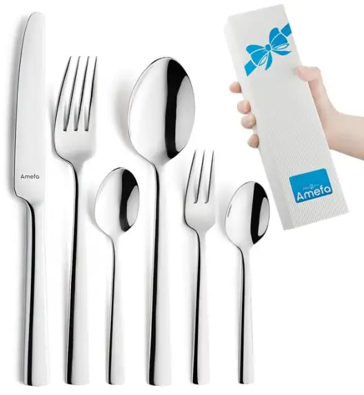 AMEFA BLISS Sztućce UE 36 el w pudełku składanym / 6 os / połysk / stal nierdzewna