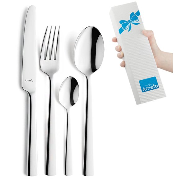 AMEFA BLISS Sztućce UE 48 el w pudełku składanym / 12 os / połysk / stal nierdzewna