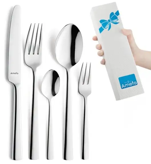 AMEFA BLISS Sztućce UE 90 el w pudełku składanym / 18 os / połysk / stal nierdzewna