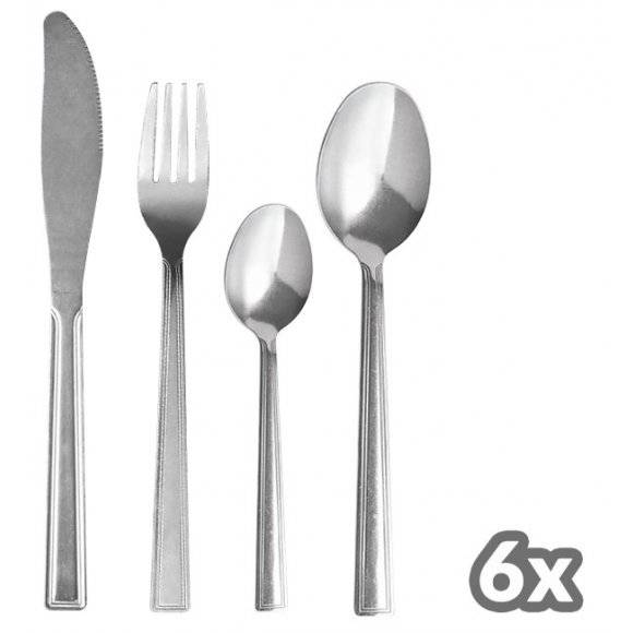 DOMOTTI BARI Sztućce 24 el dla 6 osób LUZEM / stal nierdzewna 18/0