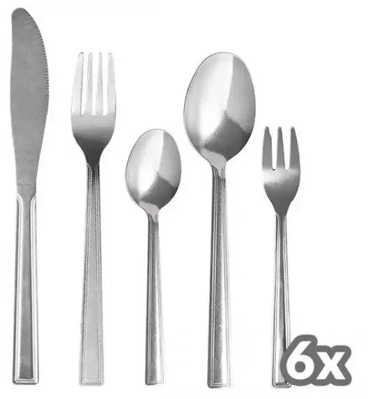 DOMOTTI BARI Sztućce 30 el dla 6 osób LUZEM / stal nierdzewna 18/0