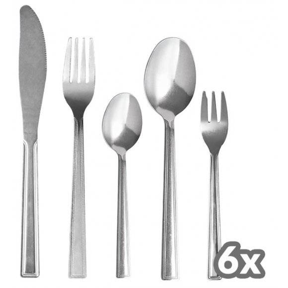 DOMOTTI BARI Sztućce 30 el dla 6 osób LUZEM / stal nierdzewna 18/0