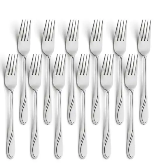 AMEFA WHISPER Sztućce UE 12 x Widelec obiadowy 19,7 cm / stal 18/0 LUZ